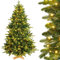 Yorbay künstlicher Weihnachtsbaum Nordmanntanne mit Beleuchtung LED Tannenbaum mit Holzständer für Weihnachten-Dekoration, aus PE und PVC, Mehrweg (210CM)