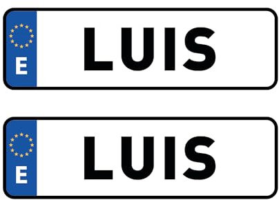 Oedim Pack de 2 Matrículas Coche Decorativas Personalizadas, 39,6x11,6cm, Fabricada en PVC, Divertida y Original