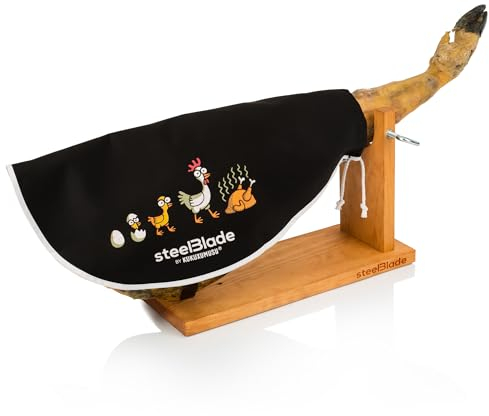 Couvre-Jambon Kukuxumusu Couleur Noire - Coton 50% - Housse à Jambon 55 cm - Idéal Aussi Bien pour Les jambons Que Les palettes - Modèle Zuringo