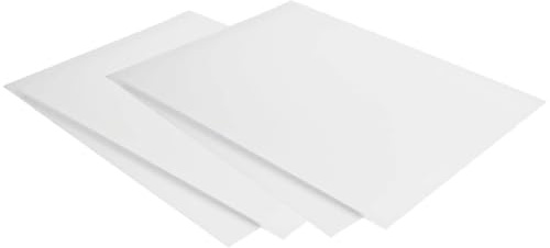 Acan Tradineur - Confezione da 4 fogli di cartoncino, 5 mm di spessore, artigianato, supporto per presentazioni, modellini, base a quadri (bianco, 50 x 70 cm)