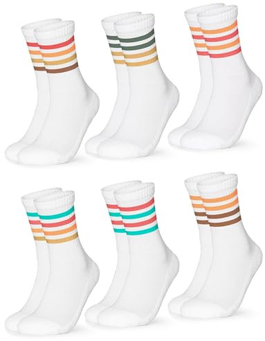 Occulto Herren Retro Tennissocken 6er Pack (Modell: Roger) 60s 43-46