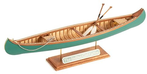Artesanía Latina - Maquette de Bateau en Bois – Canoë Amérindien, Indian Girl Canoe - Modèle 19000, Échelle 1:16 - Modèles à Assembler - Niveau Débutant