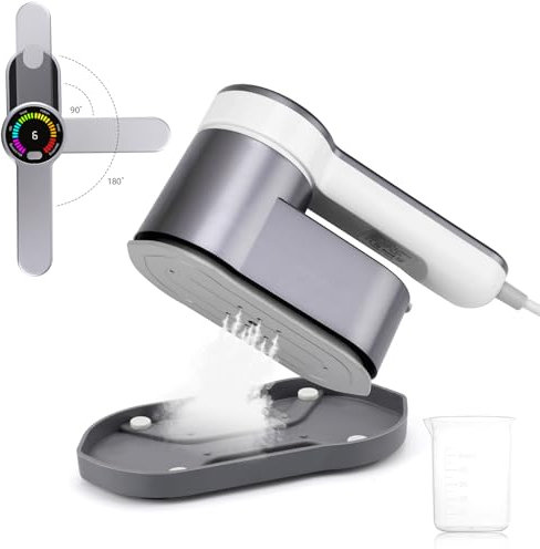 Ferro da Stiro Viaggio Stiratore Verticale, 1200W Riscaldamento Rapido, Ferro da Stiro Portatile da Viaggio con 5 Modalità Visualizzazione Vapore LED e Capacità 120ML Ferro da, Défroisseur Vapeur