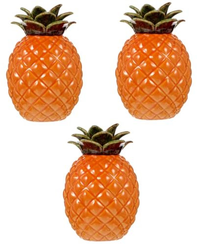 TOPBATHY Ceramic Tea Can Pineapple Lid Sealed Storage Box for Kitchen for Home Tea and Loose Candy