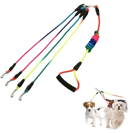 CorreasparaPerros,CuerdadeTracción 4 en 1 paraPerros,Nylon Cuerda Trenzada Correa paraPerros,Cuerda de tracción de Nailon paraperros,Ideal para Paseos y Caminatas con Mascotas.