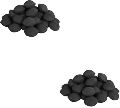 Mipcase 2 Paquets Charbon De Bois pour Barbecue Briquette De Fumeur Accessoires De Grillade Entrée Bouilloire Charbons De Bois Durs en Morceaux Plaque Mélange De Charbon De Bambou Black