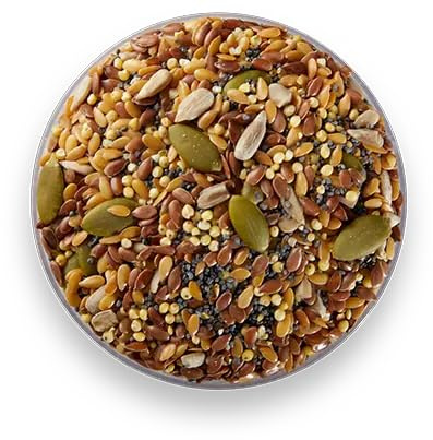 Mixed Seeds 3kg - 7 Seed Mix for Bread Baking Eating To Eat Blend Pumpkin Sunflower Golden Linseed Brown Flaxseed Sesame Poppy Millet Raw Natural Bulk Humans Breakfast Cereals Porridge Making Salads
