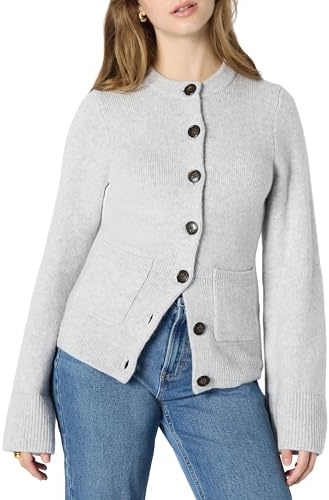Amazon Essentials Cardigan a Maniche Lunghe con Maniche a Campana e Vita Sagomata, Vestibilità Classica Donna