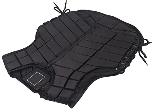 Gilet de Protection équestre Noir, Confortable à Porter, Gilet d'équitation avec Rembourrage étendu pour Adultes Unisexes Enfants Filles Garçons (S)