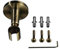 Liedeco Deckenträger für Gardinenstangen 5,5 cm Landhaus, ø 16 mm, 1 Stk messing-antik