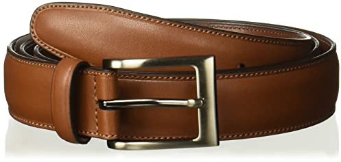 Perry Ellis Men’s Portfolio Timothy Leather Belt (Available in Big & Tall), Brown, 42