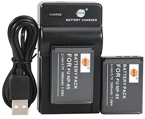 DSTE NP-85 Li-Ionen Batterie (2-Pack) und Micro USB Ladegerät Kompatibel für Fuji FinePix SL1000 SL240 SL260 SL280 SL300 SL305