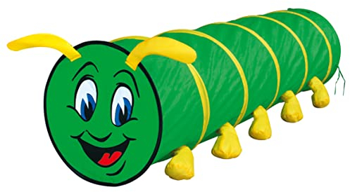 Bino & Mertens 82805 Tunnel Tausendfüssler Kinder Spielzeug ab 3 Jahre, Kinderspielzeug (Spieltunnel für drinnen und draußen, leichter Aufbau dank Pop-Up-Design, kleinfaltbar & platzsparend, schönes Design), Grün