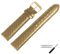 MARBURGER Uhrenarmband 16mm Leder Gold Schlange - Werkzeug Montage Set 4061649000220