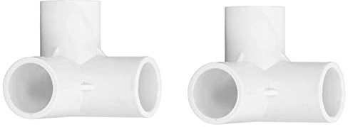 TOP-VIGOR 10Pcs 3 Way Elbow PVC Pipe Fitting Connector 20mm, Water Pipe Joints Corner Connectors for DIY PVC Shelf Garden Support Structure