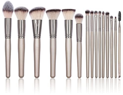 WolFum N/A 15 Make-up-Pinsel-Set, kompletter Satz Loser Puderpinsel, Flacher Foundation-Pinsel, Lidschatten-Set, Pinsel Beauty (Farbe: A, Größe: Einheitsgröße)