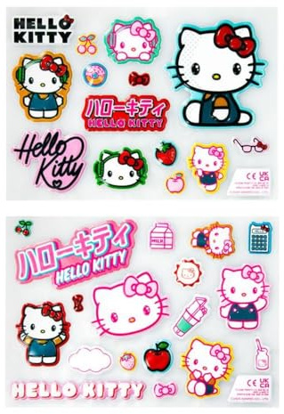 Hello Kitty Official Licensed Puffy Gadget Decals Includes 32 3D Anime Cartoon Cat Stickers, Gift and Accessory Decor for Women and Girls - Paladone
