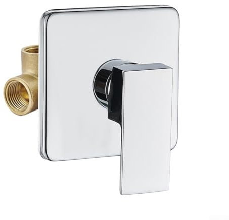 HpLive Grifo monomando de ducha para baño, 120 x 120 mm (plata)