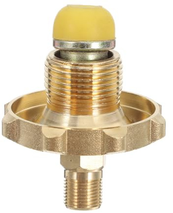 NUOBESTY Universeller Propangastankadapter Pol Qcc1 Typ 1 Messing mit Schraubenschlüssel Schnellwechsel Kocherkopfadapter für Camping und Outdoor