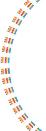 HOMSFOU Drapeau de Prière Bouddhiste à Cinq Couleurs, Bannière en Polyester Robuste, Décoration Spirituelle pour Temple, Autel et Jardin, Drapeau Bouddhiste Léger et Résistant