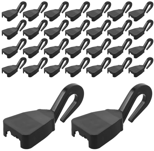 Zerodeko 100 Ganchos de Plástico para Coche, Clips de Almacenamiento Multifuncionales, Soporte para Red de Carga, Organizador para Asiento Trasero, 100 Unidades, Uso Automotor y