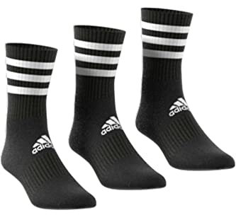 Adidas, 3-Stripes Cushioned, Calze, Nero/Nero/Nero, Xs, Unisex-Adult