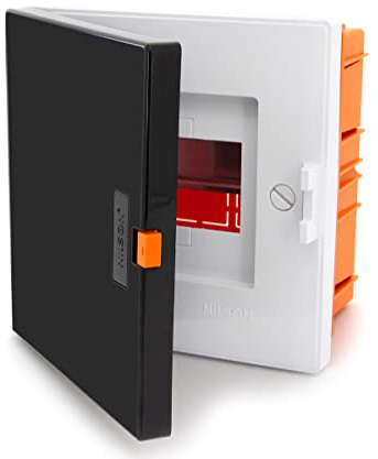 Fuse Box Distribution Box IP40 Flush-Mounted Small Distributor 4 Modules 1 Row for Drying Room Installation in the Home