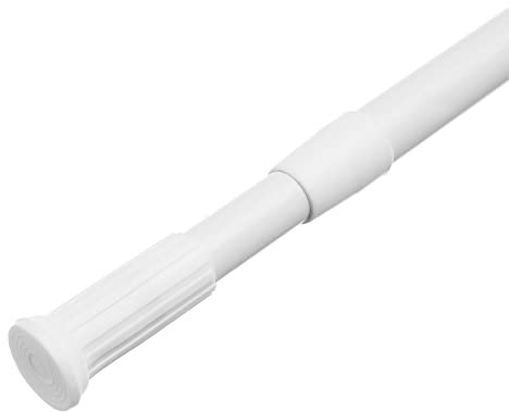 LOLAhome Barra para Cortina de Ducha Blanca de Aluminio de 110 a 200 cm