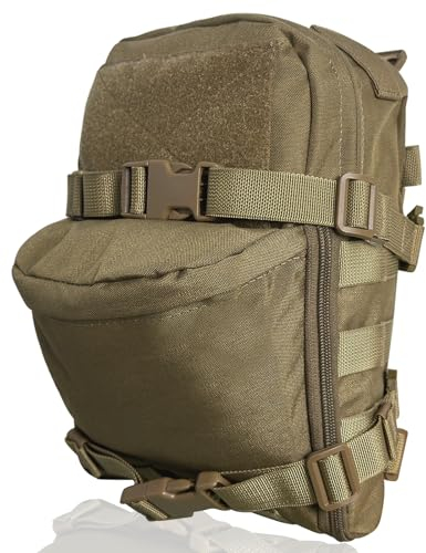 TWINFALCONS Taktische Trinkrucksack, Molle Rucksack 500D Nylon Trinkrucksack Tasche für 2L Trinkblase für Paintball Airsoft Wandern Reiten