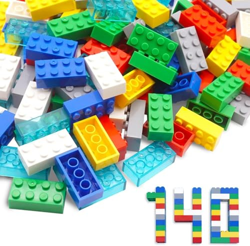 WYSWYG 140 Blocs de Construction, colorés, adaptés aux Enfants et aux Amateurs de MOC – 7 Couleurs