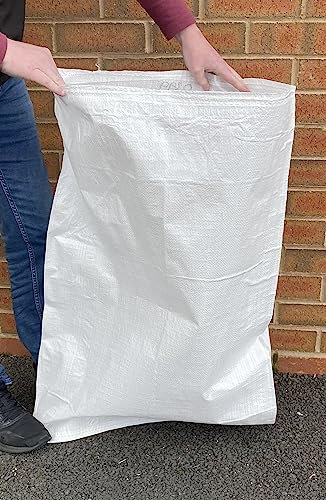 20 Heavy duty Garden Waste bags Woven Sacks Polypropylene PP Strong Rubble Sacks builder bag Woven Bags Rubble bag 50x75cm