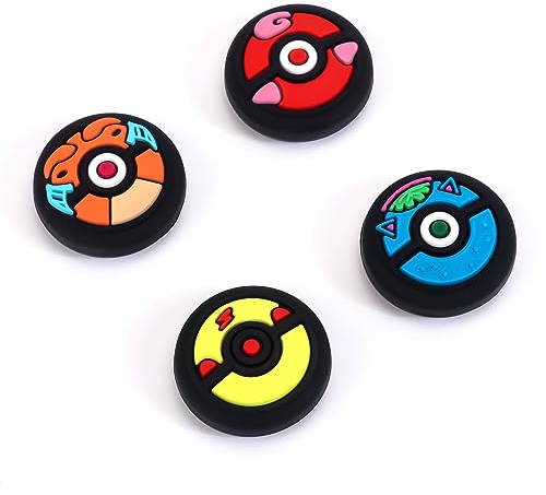 DLseego Joystick Kappen Kompatibel mit Switch Joy Con Grip Thumb Grip Cap Switch Lite OLED Zubehör Thumb Grips 4 Stück Silikon Thumb Grip Analog Stick Cover(Gelb und Blau)