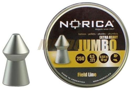 NORICA Lata de Balines Jumbo Extra Heavy 4.5 mm/ .177 [Lata 250 perdigones]