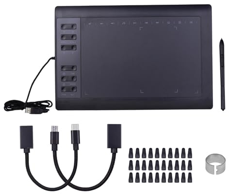 Drawing Tablet, Drawing Pad Graphics Tablet Graphics Drawing Pad for Art Painting, Animation Design, Editing Images Or Handwriting Input (Package 2)