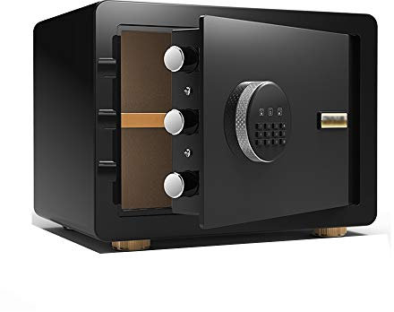 strongbox Säkerhetsskåp, hemsäker elektroniskt kassaskåp med kod & nödstoppsnycklar Inbyggt larm, vägg- eller golvmonterat skåp Säkert för smycken Pengar för hemmakontor Hotellskåp safe