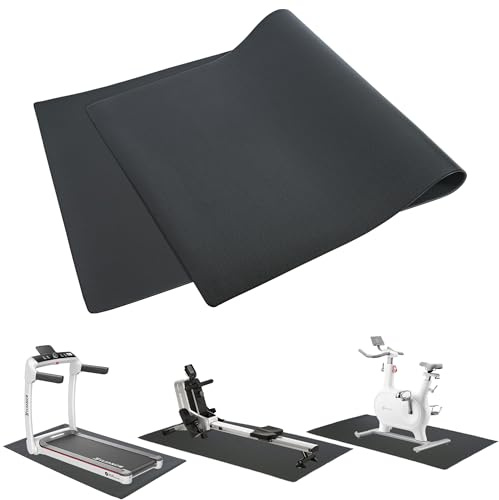 AKOZLIN Tapis de Protection de Sol pour équipements de Sport(115 * 80cm) | pour équipements de sport, appareils de fitness, crosstrainer et tapis de course,6 mm en PVC haute densité