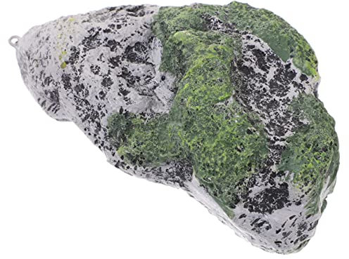 HOLIDYOYO Décoration Fausse Pierre pour Terrarium Ornement Pierre Moussée Résine Réaliste pour Aménagement Aquarium