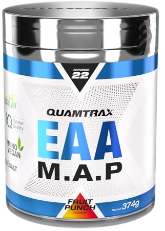 Quamtrax Nutrition - EAA M.A.P. - 374 g - Fruit Punch - Recuperación muscular, energía sostenida y sabor delicioso
