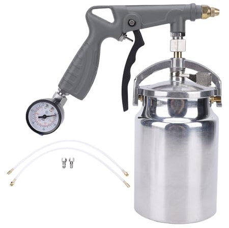 Garosa Kit de Pistolet de Pulvérisation sous-Coureur, Rejet Rapide Grand Réservoir D'ouverture avec Gage de Pression de Tuyau de Pulvérisation Droite, pour Les Doublures de Lit de