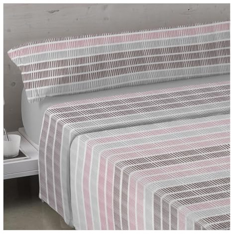 Acomoda Textil - Juego de Sábanas Coralina. Juego de Sábanas 3 Piezas de Invierno. Ropa de Cama Ajustable, Suave y Cálida Fácil Mantenimiento. (Rayas Rojo, 90 cm)