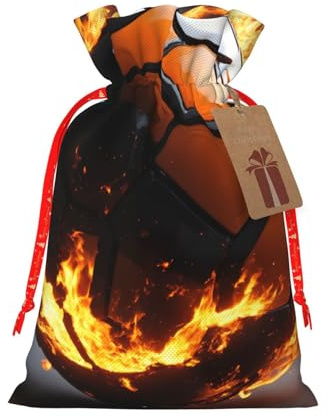 Bolsas de regalo con cordón de Navidad con estampado de balón de fútbol, saco festivo de Navidad, fiesta de cumpleaños, embalaje de regalo