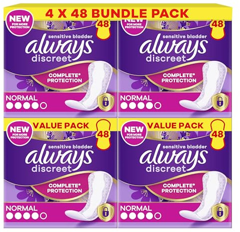 Always Discreet Incontinence Liners for Sensitive Bladder - Pack of 192