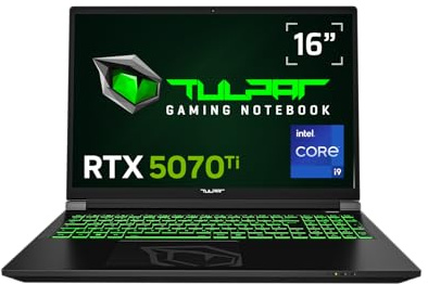 TULPAR T6 V3.8.1 Gaming Laptop | 16'' QHD+ 2560x1600 180HZ IPS LED-Display | Intel Core i9 14900HX | 32 GB RAM | 1 TB SSD | RTX 5070 Ti | Windows 11 Gaming Notebook