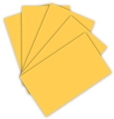 folia 6366 - Tonpapier 130 g/m², Tonzeichenpapier in gold glänzend, DIN A3, 50 Bogen, als Grundlage für zahlreiche Bastelarbeiten