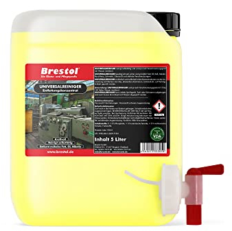 FETTLÖSER Konzentrat 5 Liter Konzentrat inkl. Auslaufhahn 51 mm - Öl Ruß Nikotinentferner Allzweckreiniger Reinigungskonzentrat - Poolreiniger Rußlöser Rußentferner Fettentferner Entfetter