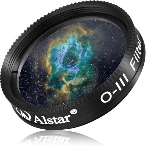 Alstar 1.25 O-III Filter - Enhance Contrast in Dark Skies - Observe Clear Veil, Ring, Dumbbell and Orion Nebula, Among Many Other Objects