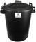 Srendi® 50L Plastic Bin/Waterfroof/Rodent Proof/Ideal for Outdoor/Animal Feed/Food/Storage/Flour Locking Lid (Black)