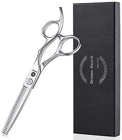 Dream Reach Haarschere Friseurschere Effilierschere Scharfe Haarschneideschere Japanischer Edelstahl 440C Handarbeit zum Ausdünnen und in Form bringen Perfekter Haarschnitt V-Zahnklinge