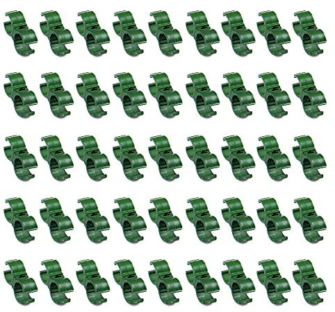 CENPEK 50 st justerbar grön trädgårdsspaljé växt kontakt blomma rotting plastspänne klämma 11 mm