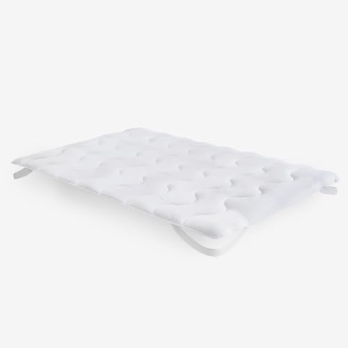 Pikolin Home - Topper de Microfibra Piel Sensible 3 cm | 90x190 | 500 gr | Sobrecolchón | Transpirable | Hipoalergénico | Colchoncillo | Cubre Colchón Extrasuave | Sakai
